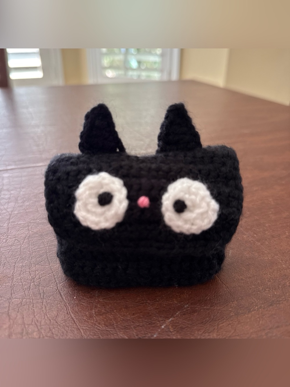 Brand New Hand Crochet Lipsticks Holder Pouch/ Black Cat
